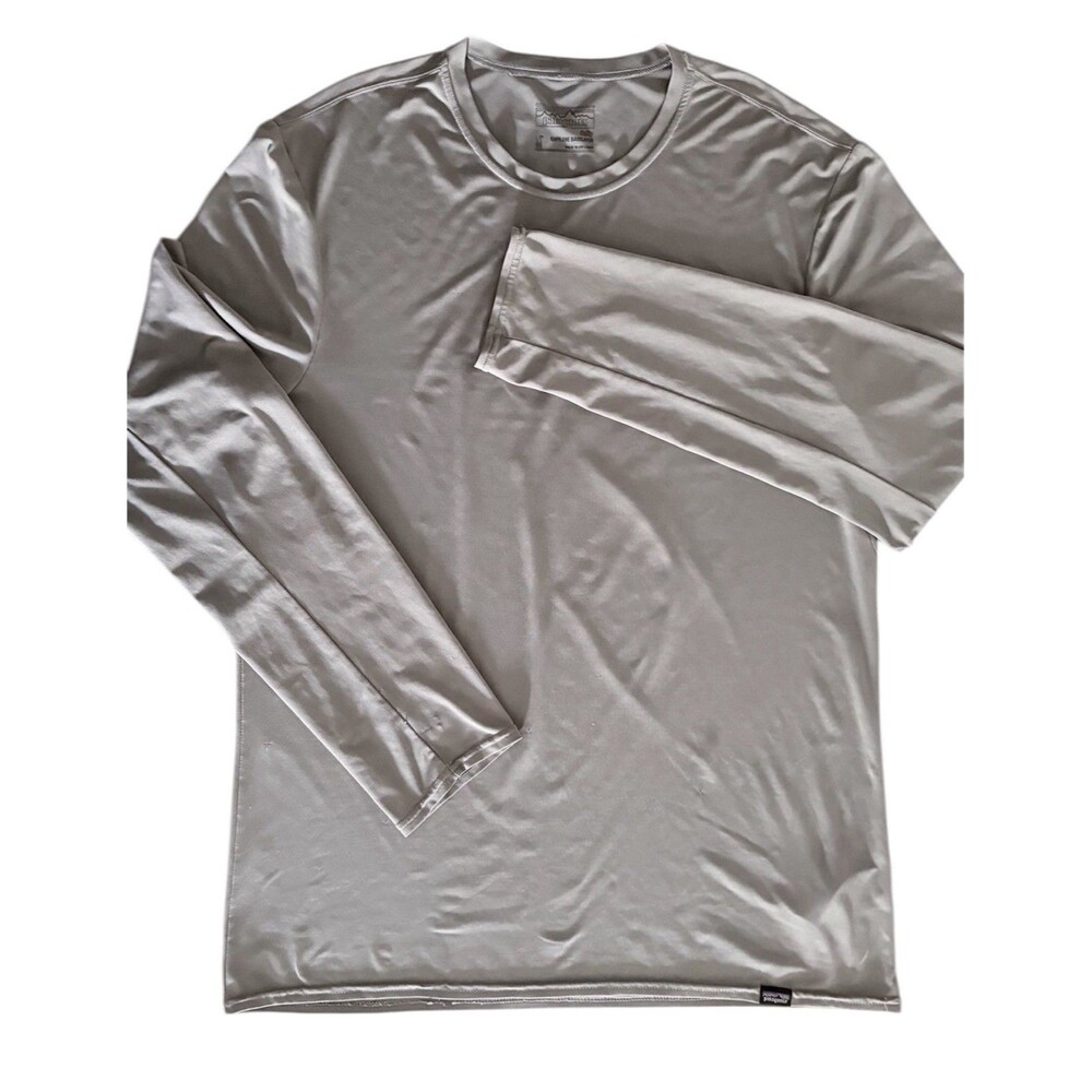 Patagonia Shirt Men’s M Daily Capilene Baselayer Gray Long Sleeves Crew Neck